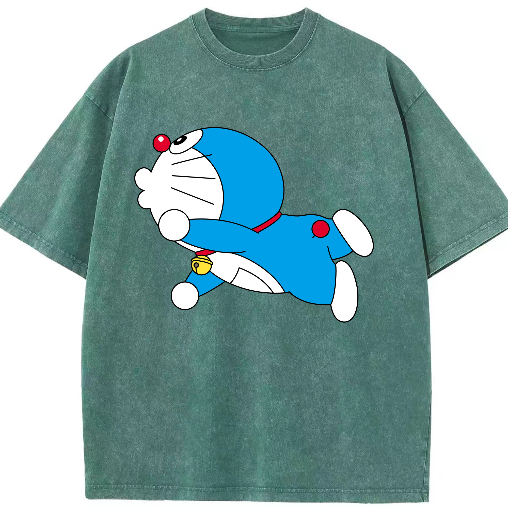 （画像用） ドラえもん Doraemon 綿100% ヴィンテージ風 半袖Tシャツ（フロントプリント）